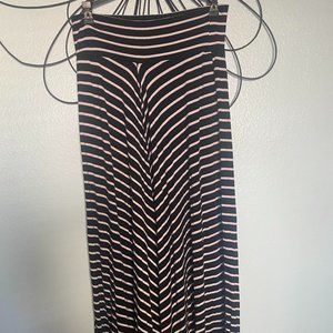 AB Studio Black/White Stripped Skirt